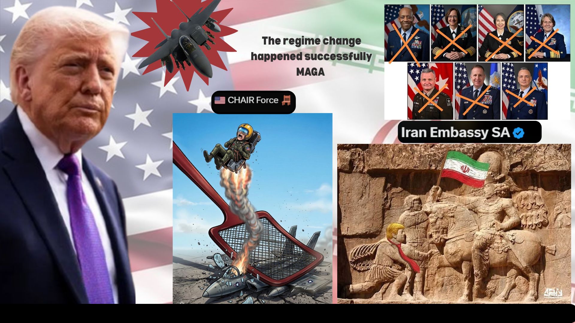 ট্রাম্প প্রশাসনকে যেভাবে ব্যঙ্গ করছে ইরানের দূতাবাসগুলো