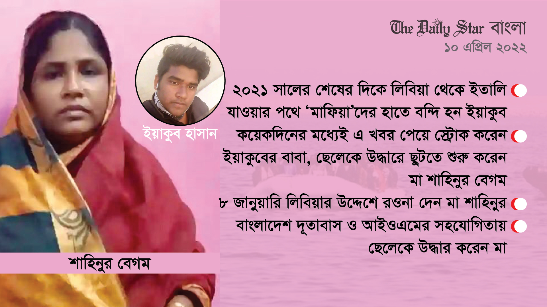 ‘মাফিয়াদের’ হাতে  বন্দি ছেলেকে উদ্ধারে এক মায়ের  লিবিয়া অভিযান