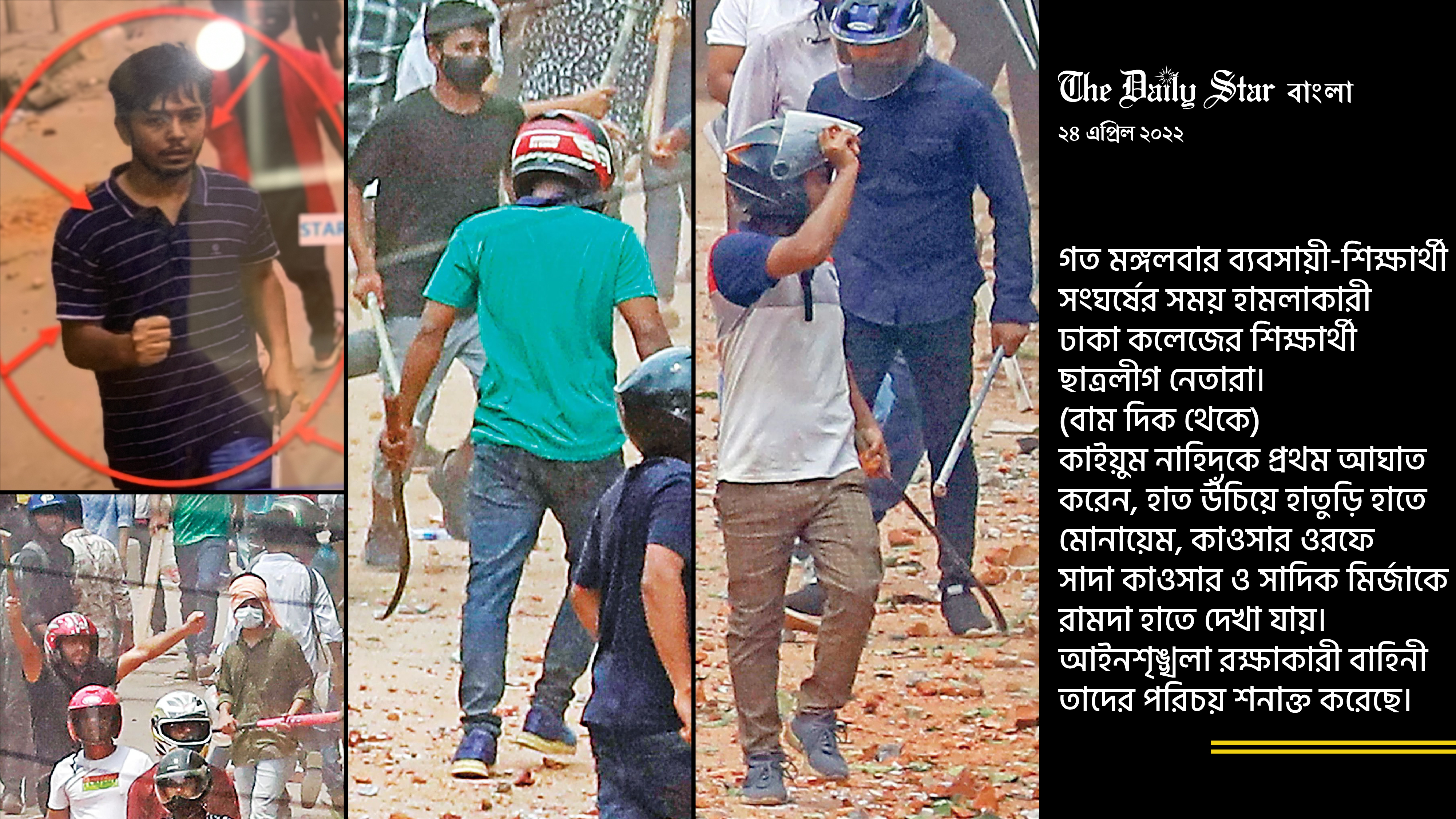 হেলমেট পরিচয় লুকাতে পারে না