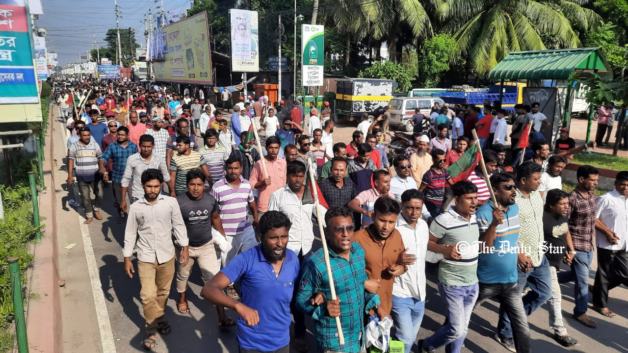 বিএনপির সমাবেশ স্থানের ২ কিলোমিটারজুড়ে লোকে লোকারণ্য