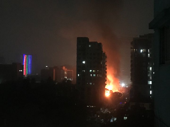 গোপীবাগে রিকশা গ্যারেজে আগুন