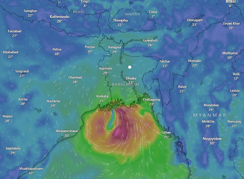 সন্ধ্যায় মোংলা-পায়রা অতিক্রম করতে পারে ঘূর্ণিঝড় ‘মিধিলি’