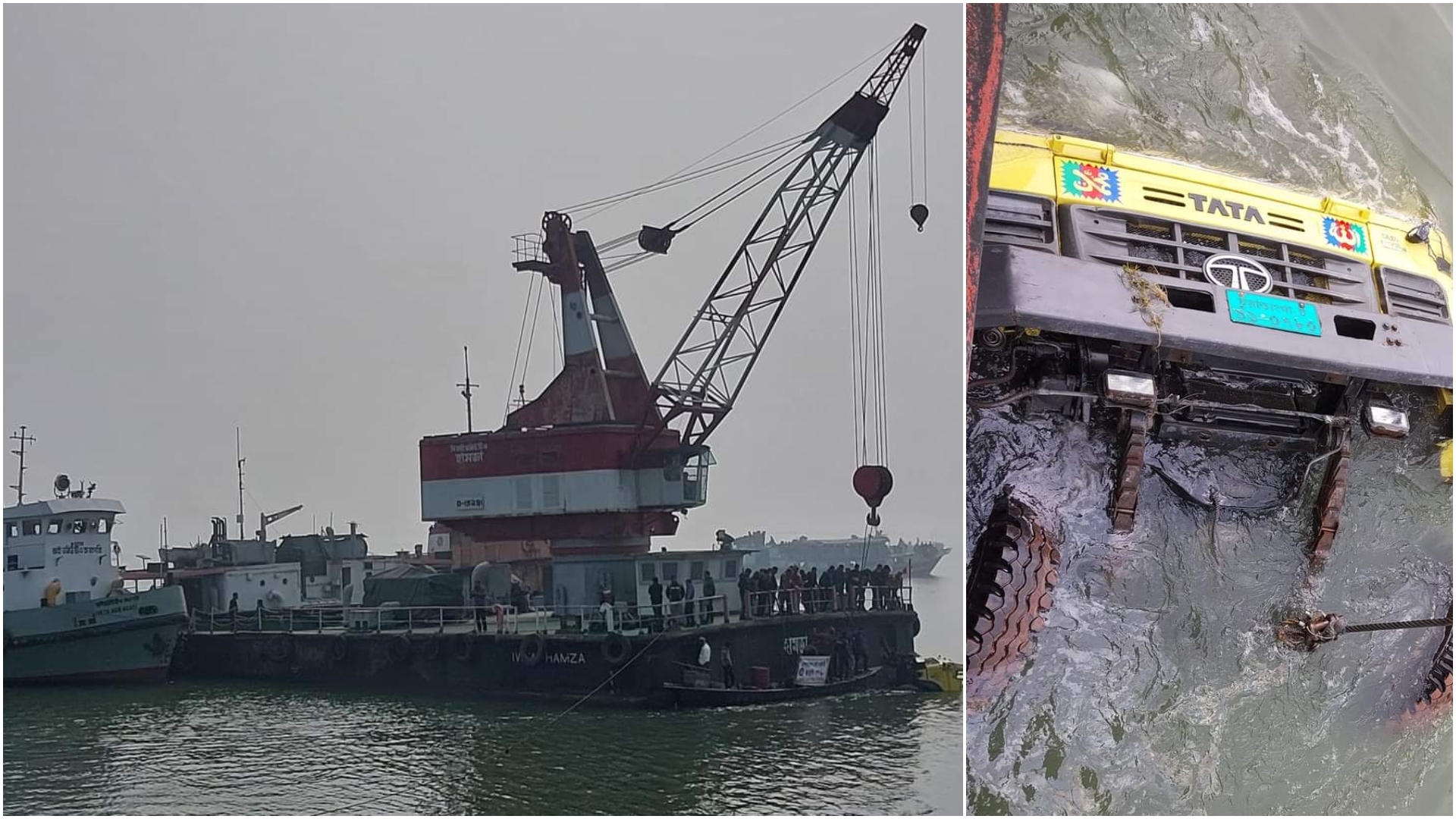 পঞ্চম দিনে উদ্ধার মালবাহী ট্রাক, এখনো নিখোঁজ সেকেন্ড মাস্টার