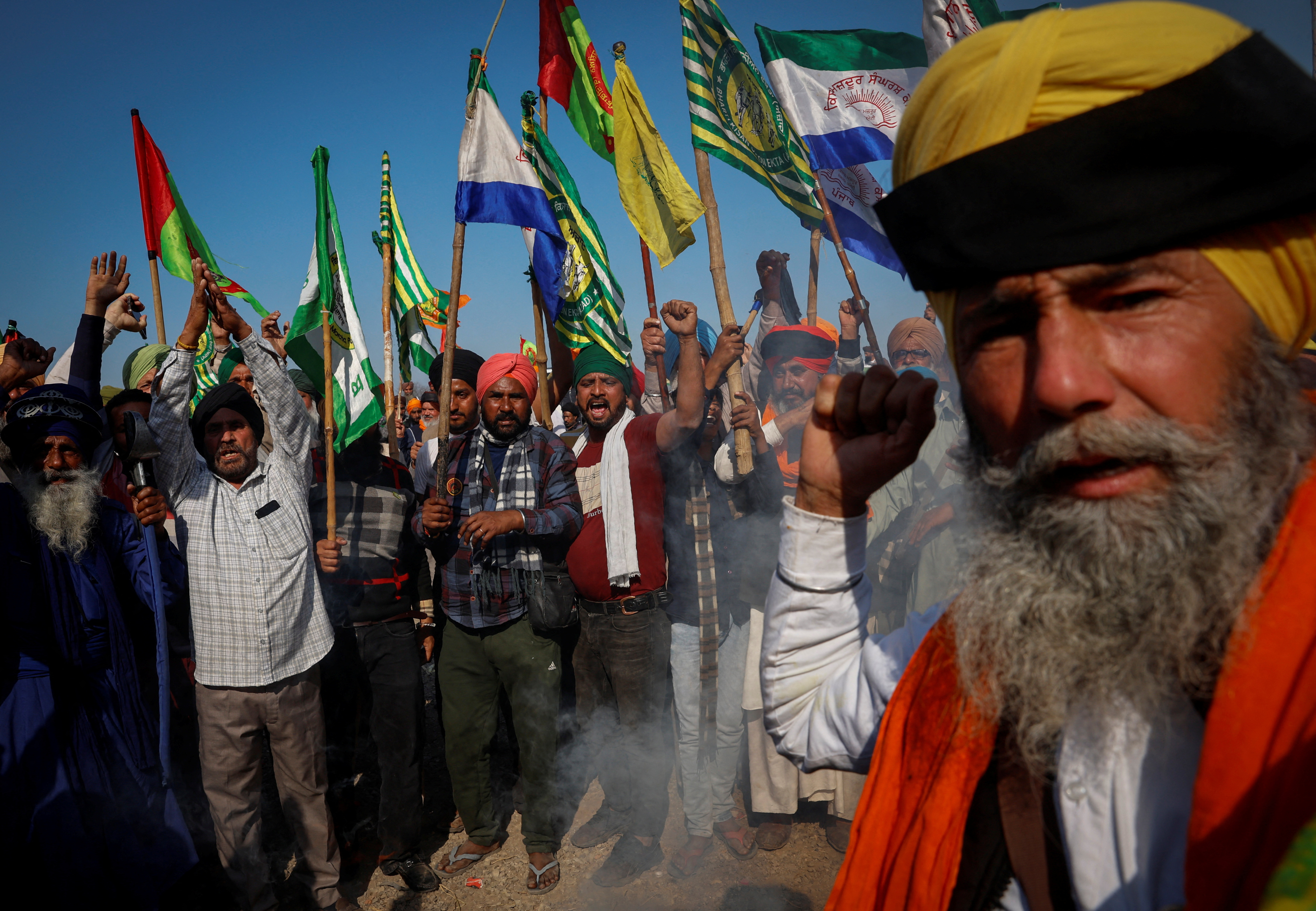 দিল্লি সীমান্তে কড়া নিরাপত্তার মধ্যে নতুন করে শুরু হচ্ছে কৃষকদের লংমার্চ