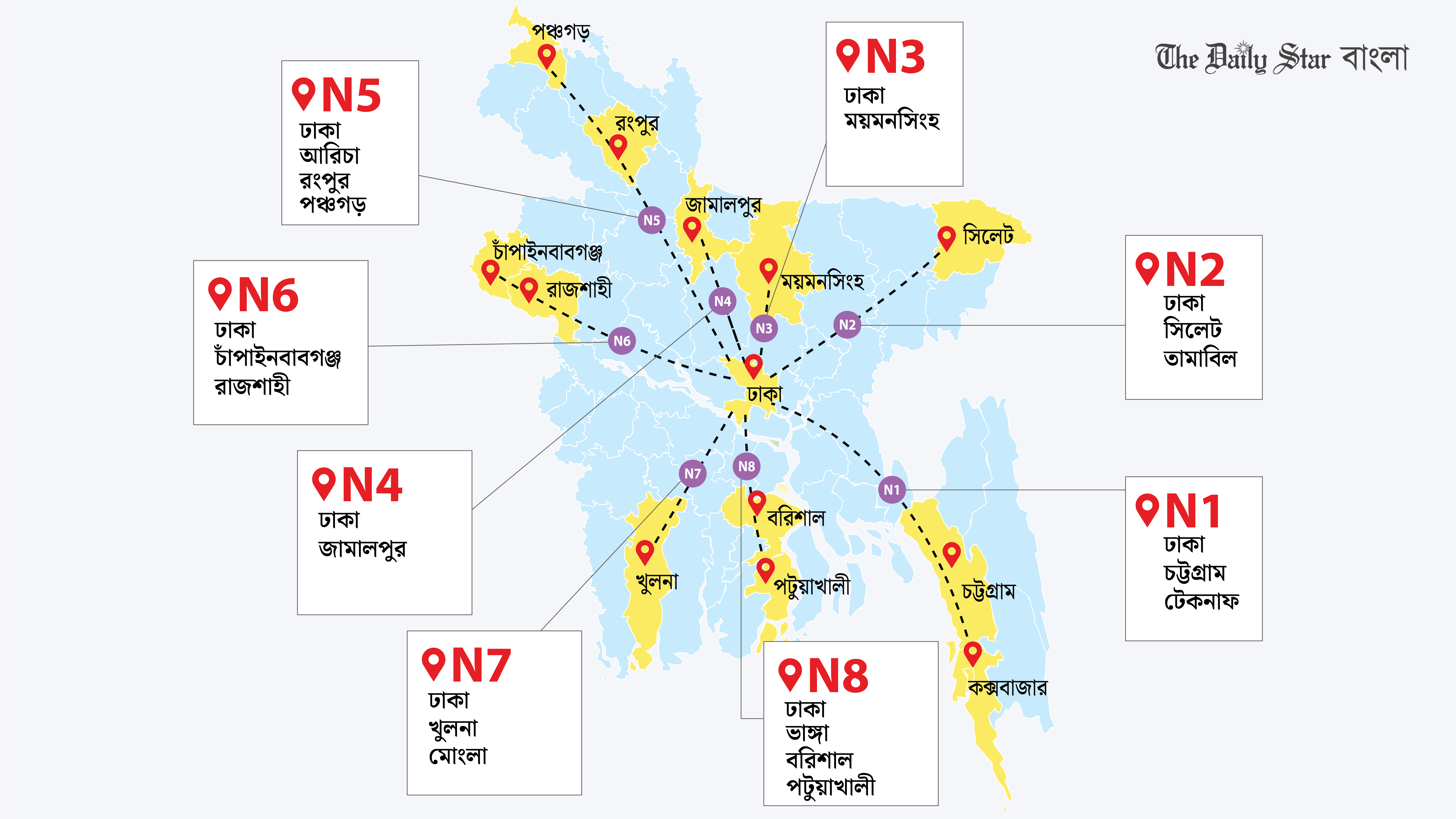 গুগল ম্যাপে যেভাবে চিনবেন জাতীয় ও আঞ্চলিক মহাসড়ক