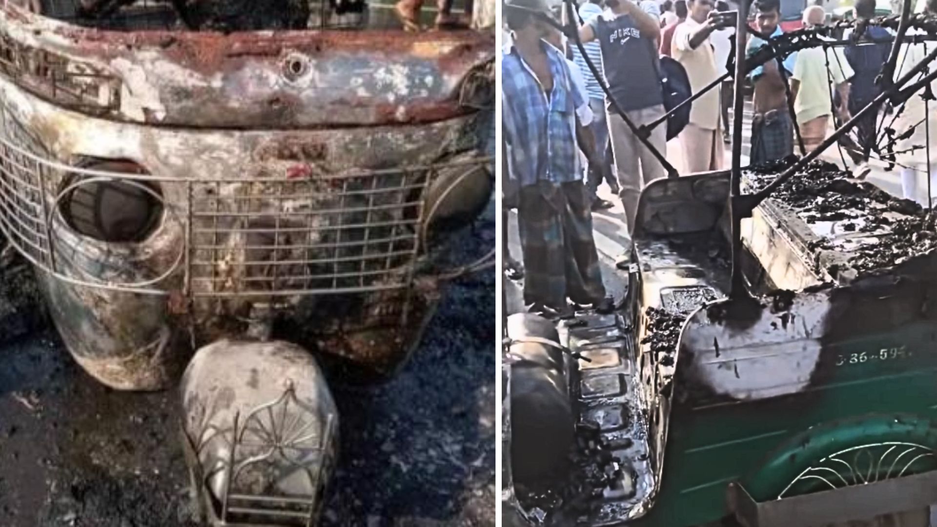 ট্রাকের ধাক্কায় সিএনজির সিলিন্ডার বিস্ফোরণ, চালকের মৃত্যু