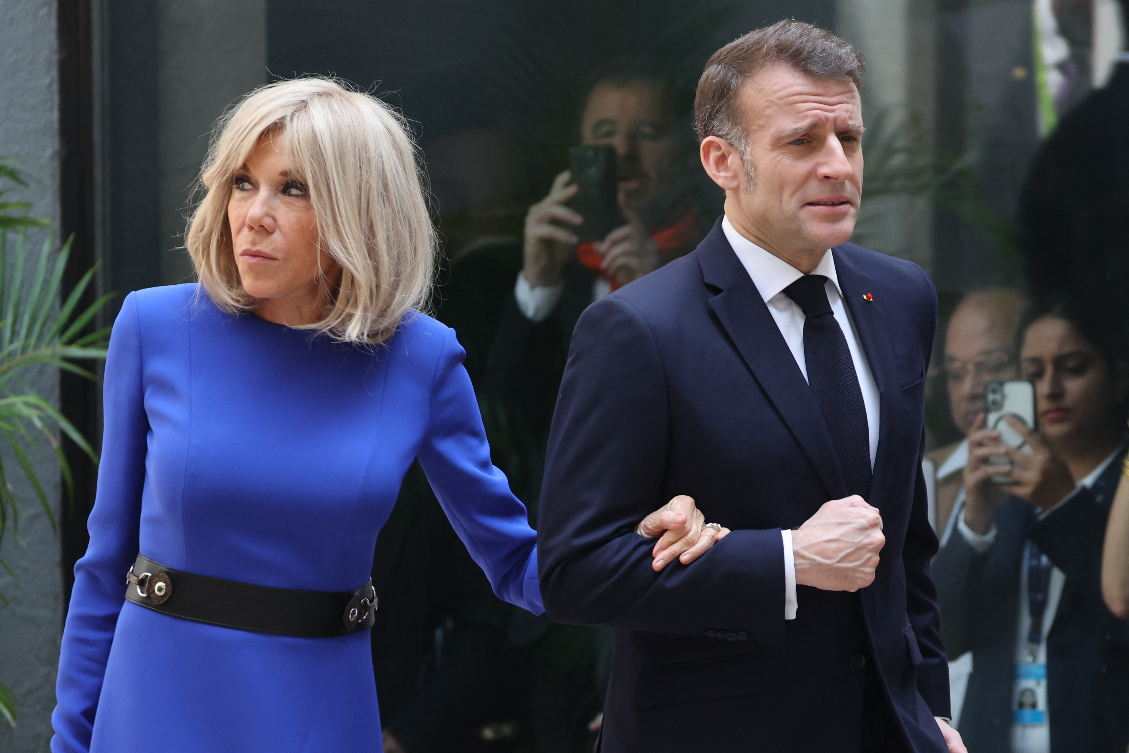 Macron and his wife