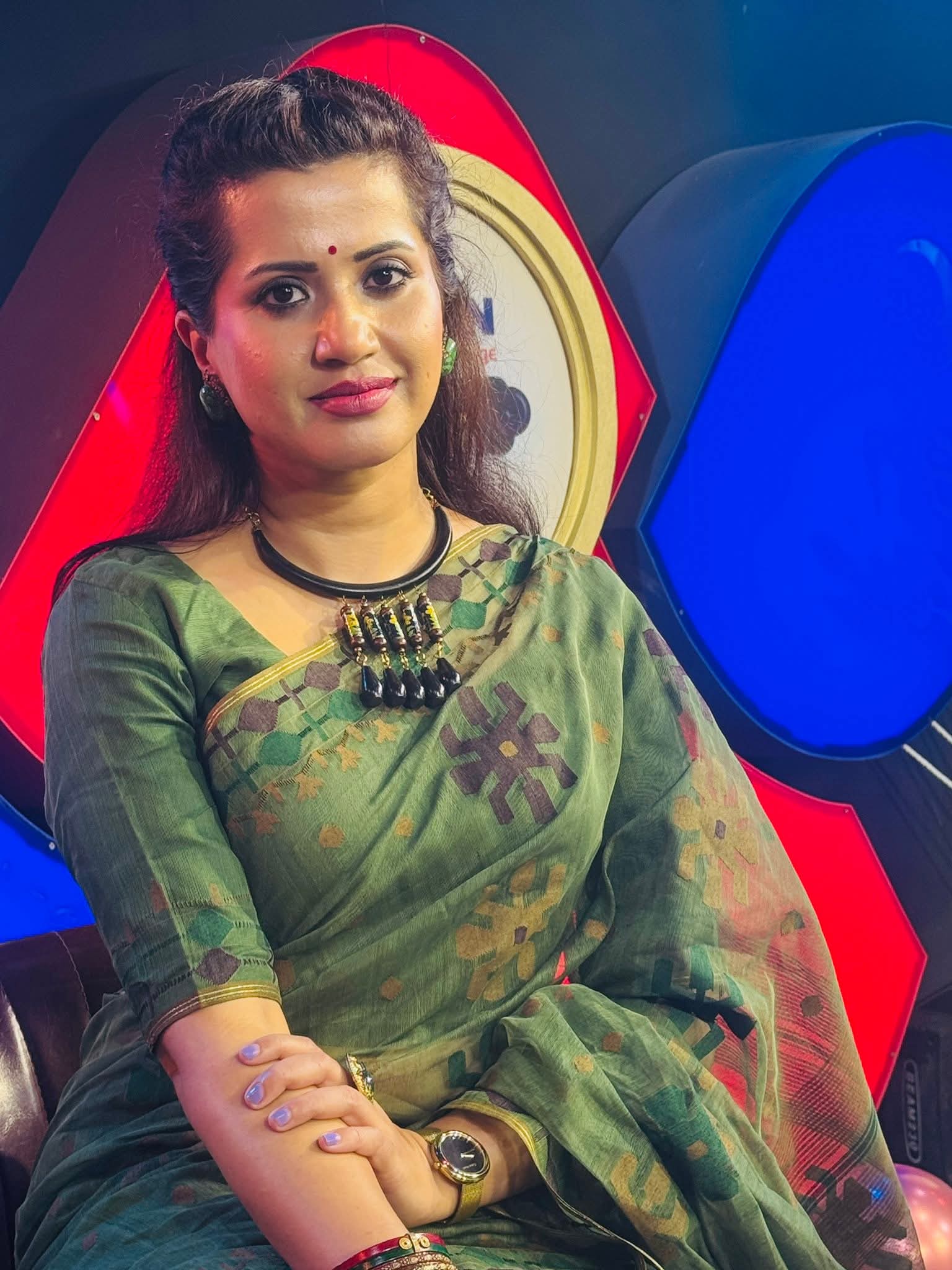 জাতীয় চলচ্চিত্র পুরস্কার পাওয়া সংগীতশিল্পী নাজমুন মুনিরা ন্যান্‌সি । ছবি: সংগৃহীত