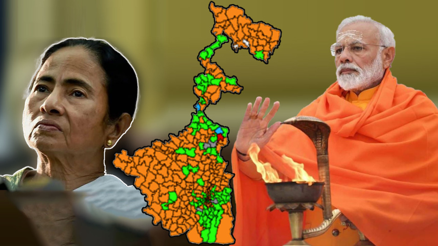 গেরুয়া ঝড়ে উড়ে গেল তৃণমূল: প্রতীকী ছবি