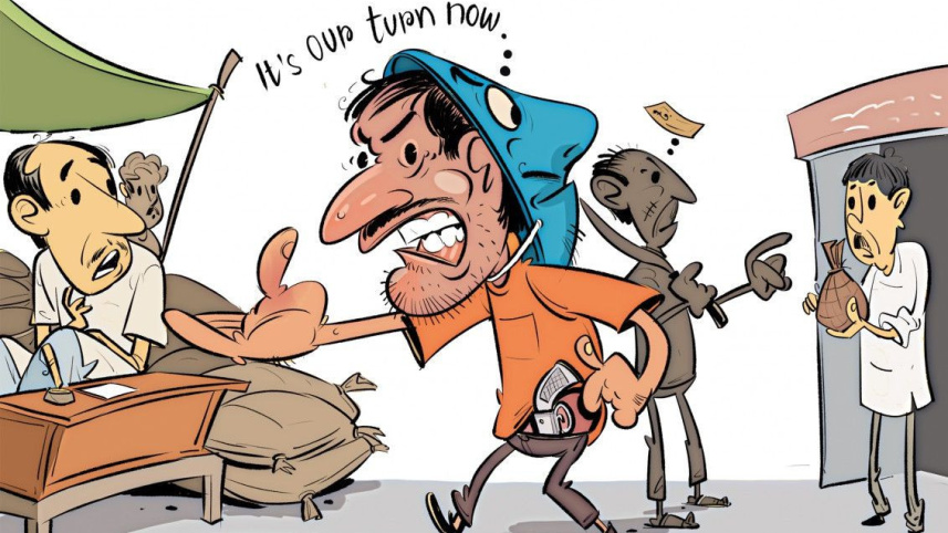 illustration of extortion