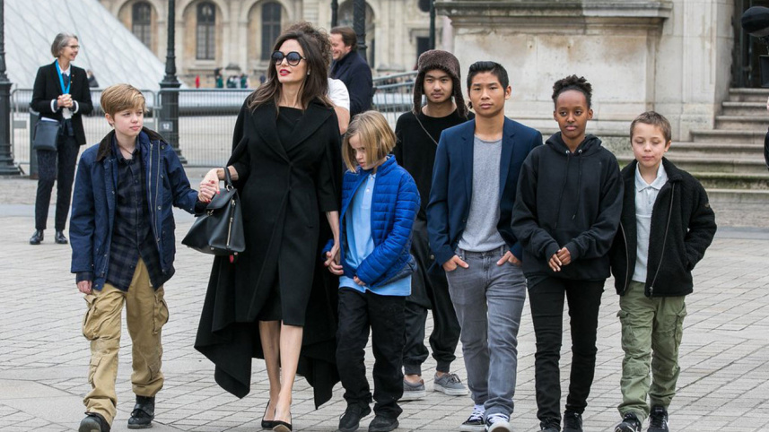 Angelina Jolie with Kids