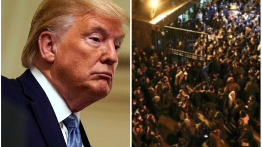 Trump and Iran protest