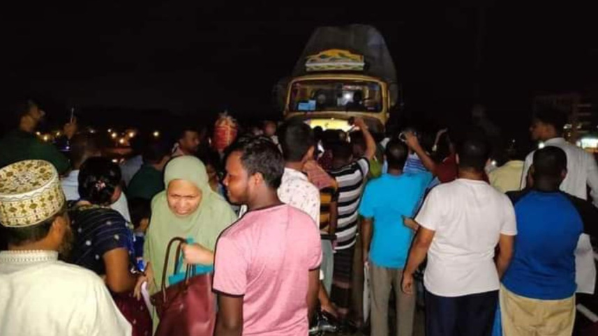 কালুরঘাট ব্রিজে যানজট