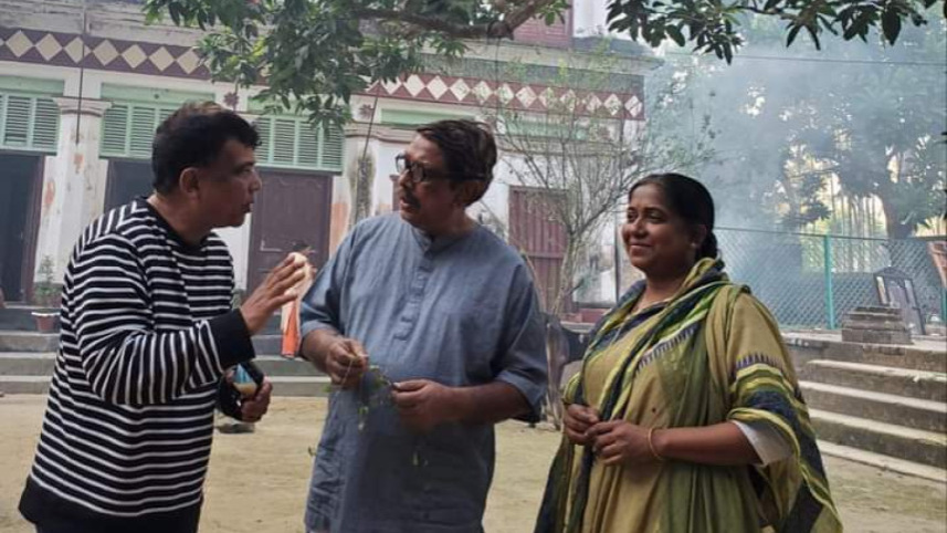 যাপিত জীবন চলচ্চিত্রের শুটিংয়ে আফজাল হোসেন