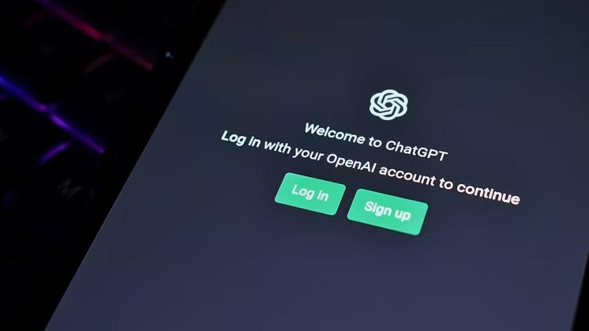 চ্যাটজিপিটির লগইন স্ক্রিন। ছবি: সংগৃহীত