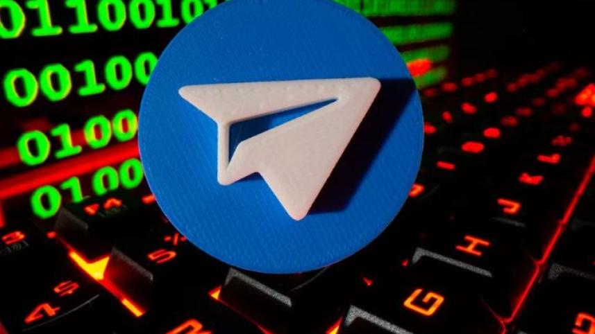 টেলিগ্রামের লোগো সম্বলিত প্রতিকী ছবিঃ রয়টার্স