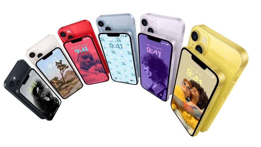 আইফোন ১৪ এর নানা মডেল। ছবি: অ্যাপল ডট কম