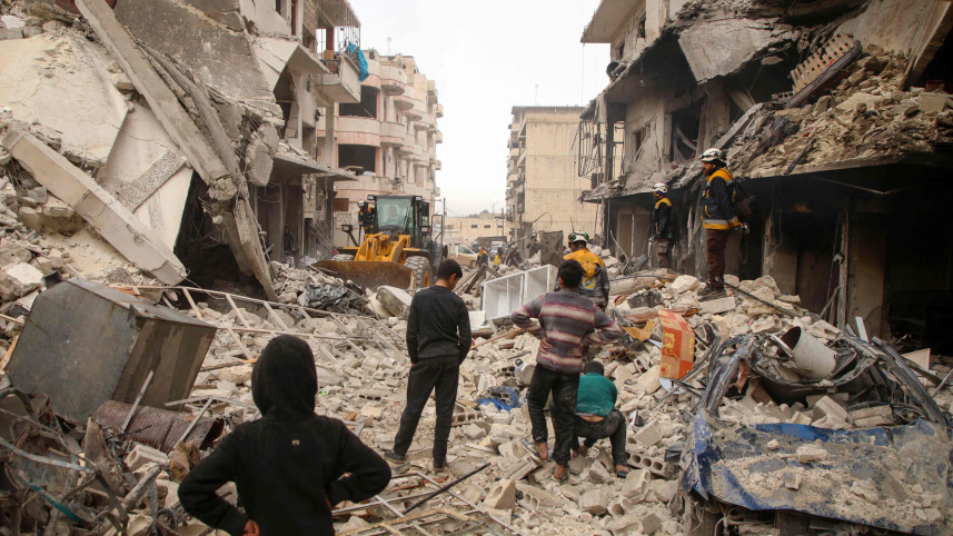 গৃহযুদ্ধ বিধ্বস্ত সিরিয়া। ছবি: এএফপি