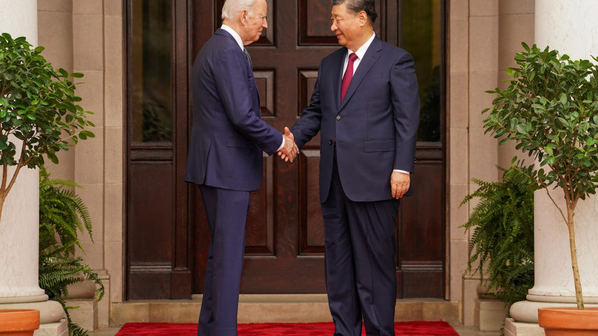 শি ও বাইডেন প্রায় চার ঘণ্টা বৈঠক করেন। ছবি: রয়টার্স