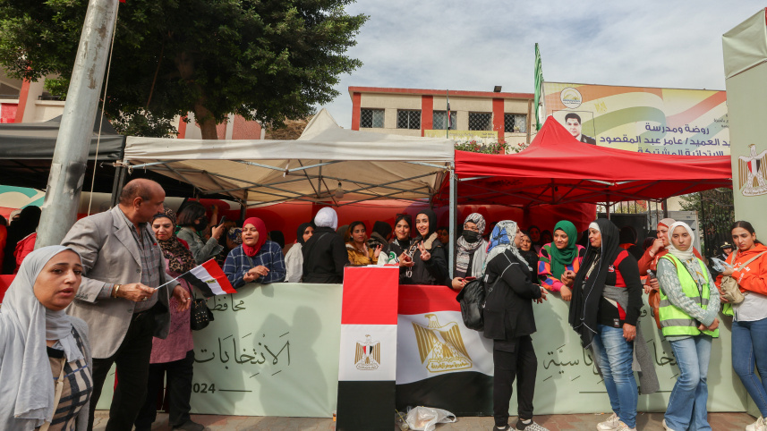 মিশরের প্রেসিডেন্ট নির্বাচনের একটি ভোটকেন্দ্রের দৃশ্য। ছবি: রয়টার্স