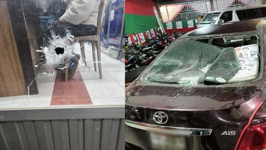 গাজীপুর-৩ আসনে স্বতন্ত্রের অফিসে গুলি, ৪-এ গাড়ি ভাঙচুর
