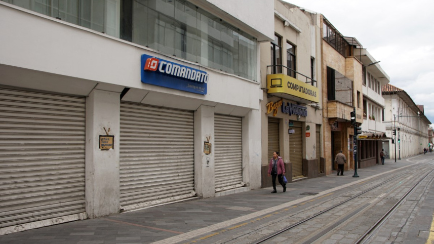 ইকুয়েডরে জরুরী অবস্থা জারি করেছেন প্রেসিডেন্ট নোবোয়া। ছবি: এএফপি