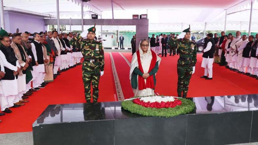 বঙ্গবন্ধুর প্রতি প্রধানমন্ত্রী ও মন্ত্রিসভার নতুন সদস্যদের শ্রদ্ধা