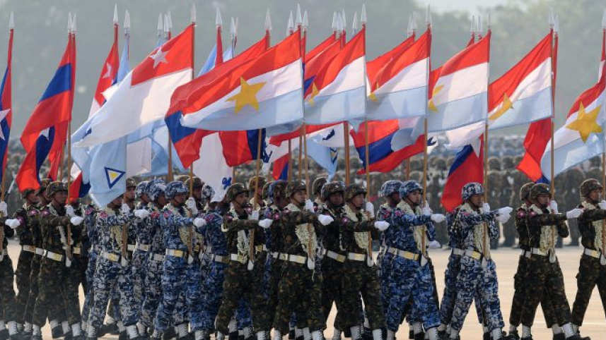 ২০২৩ সালের সশস্ত্র বাহিনী দিবসের প্যারেড। ফাইল ছবি: এএফপি