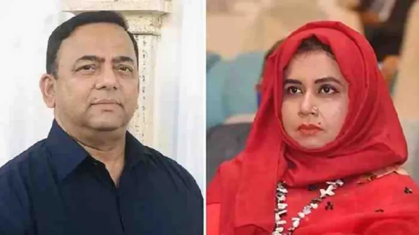 পুলিশের সাবেক মহাপরিচাল বেনজীর আহমেদ ও তার স্ত্রী জীশান মীর্জা। ছবি: সংগৃহীত/কোলাজ