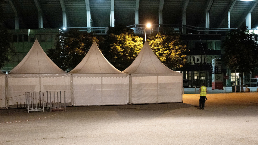 হ্যাপেল স্টেডিয়ামে এই কনসার্ট আয়োজনের কথা ছিল। ছবি: রয়টার্স