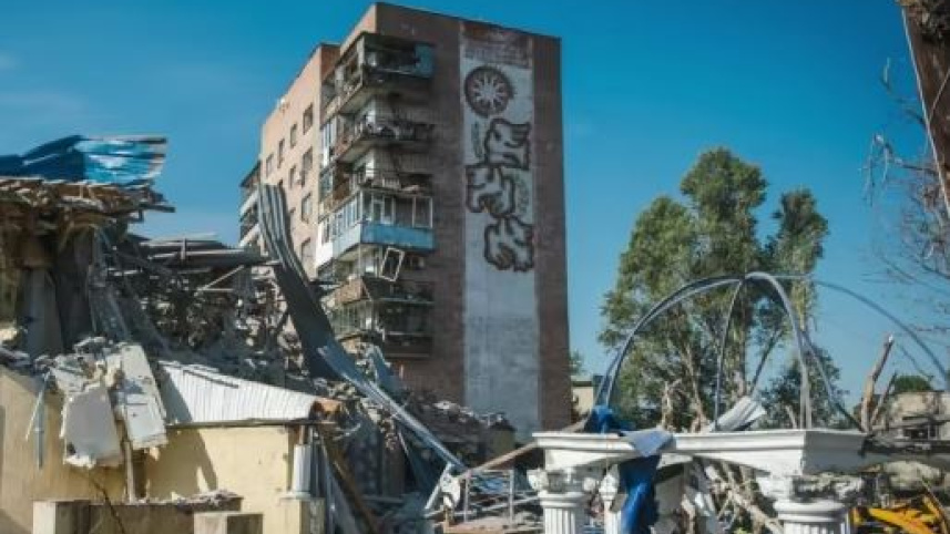 স্যাফায়ার হোটেলেই অবস্থান করছিলেন ইভান্স। ছবি: ইউক্রেনের জরুরি সেবা সংস্থার পেজ থেকে সংগৃহীত