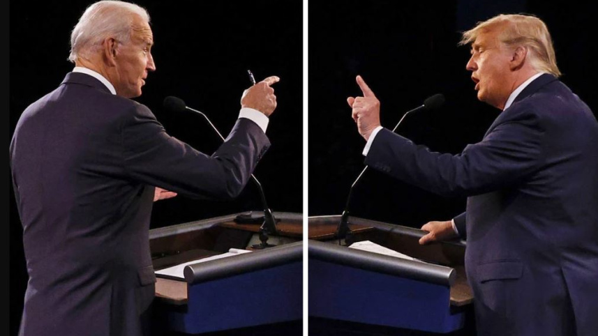 ২০২০ সালে ট্রাম্প-বাইডেনের দ্বৈরথ। ছবি: রয়টার্স