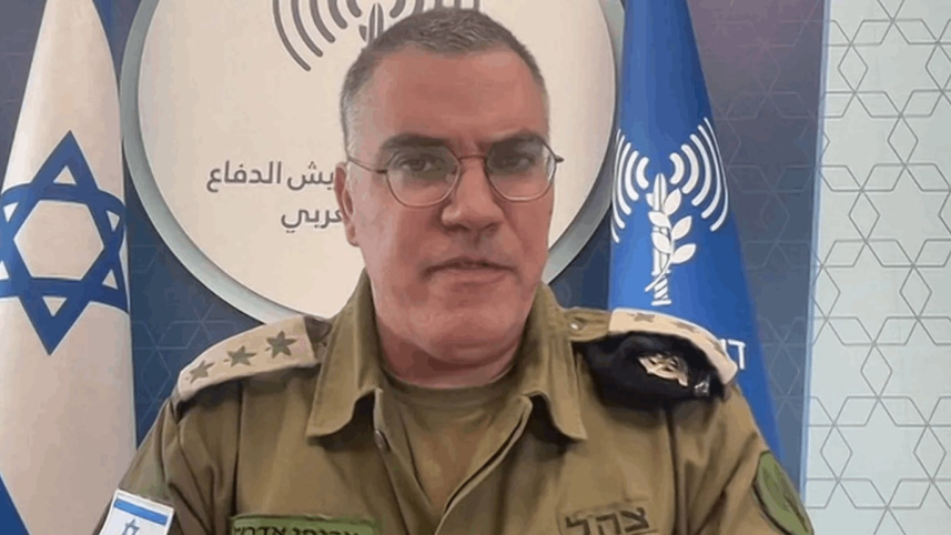 আইডিএফের আরবিভাষী মুখপাত্র আভিচে আদ্রাই। ছবি: এক্স থেকে সংগৃহীত