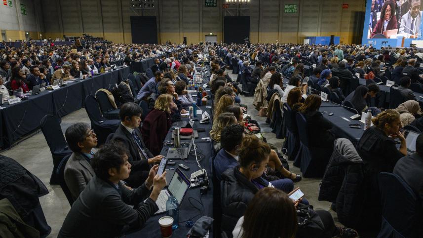 দক্ষিণ কোরিয়ায় প্লাস্টিক দূষণ কমানোর উদ্দেশে আয়োজিত জাতিসংঘের বিশেষ সম্মেলন। ছবি: এএফপি