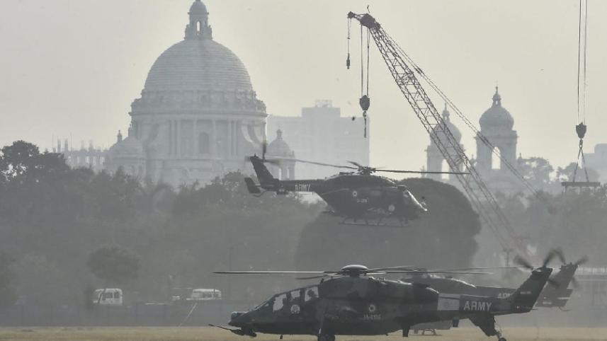 কলকাতার ফোর্ট উইলিয়ামে চলছে বিজয় দিবস উদযাপনের প্রস্তুতি। ছবি: স্ক্রিণশট/সংগৃহীত