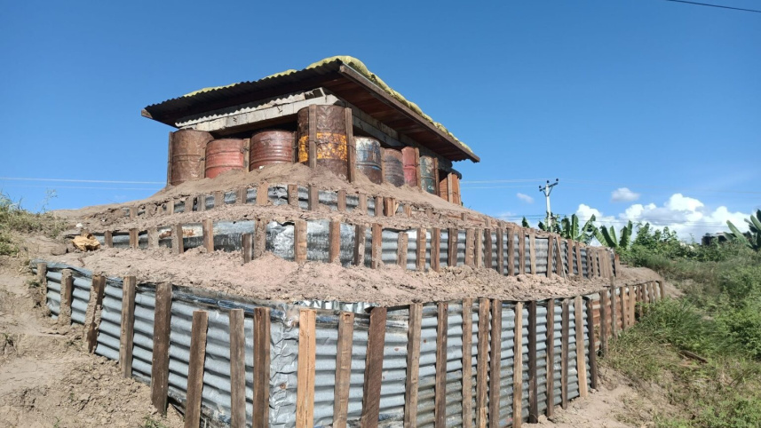 সাগাইং প্রদেশের বুদালিন টাউনশিপের এই থানাটিকে শক্ত ঘাঁটি হিসেবে গড়ে তুলেছিল জান্তা। ছবি: সংগৃহীত