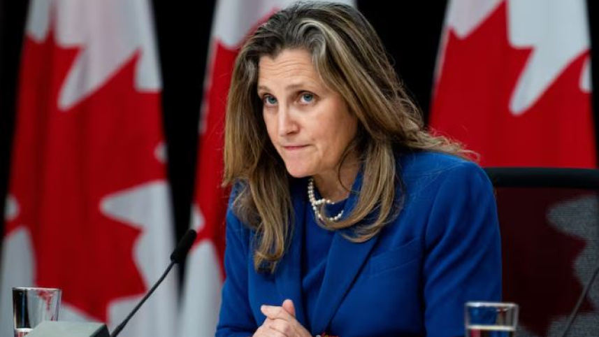 কানাডার সাবেক উপ-প্রধানমন্ত্রী ক্রিস্টিয়া ফ্রিল্যান্ড। ফাইল ছবি: সংগৃহীত