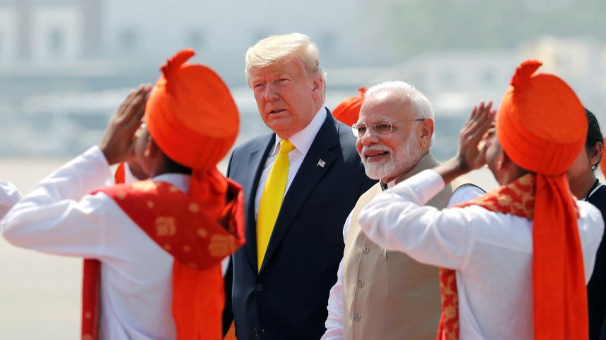 ডোনাল্ড ট্রাম্প ও নরেন্দ্র মোদি। ফাইল ছবি: এএফপি