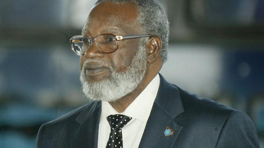 নামিবিয়ার প্রয়াত সাবেক প্রেসিডেন্ট স্যাম নজুমা। ফাইল ছবি: এএফপি