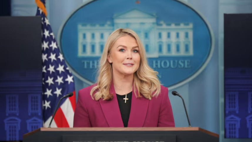 হোয়াইট হাউসের প্রেস সচিব ক্যারোলিন লেভিট। ছবি: রয়টার্স