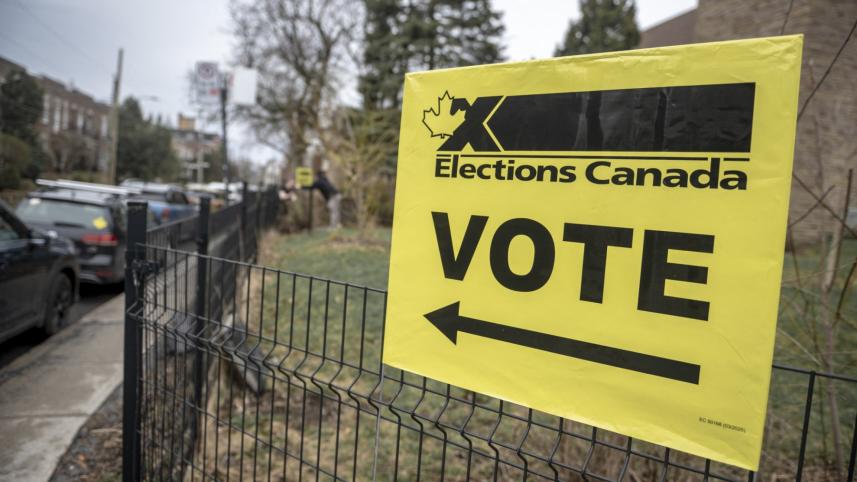 কানাডার মন্ট্রিয়াল, কুইবেকের একটি ভোটকেন্দ্র। ছবি: এএফপি