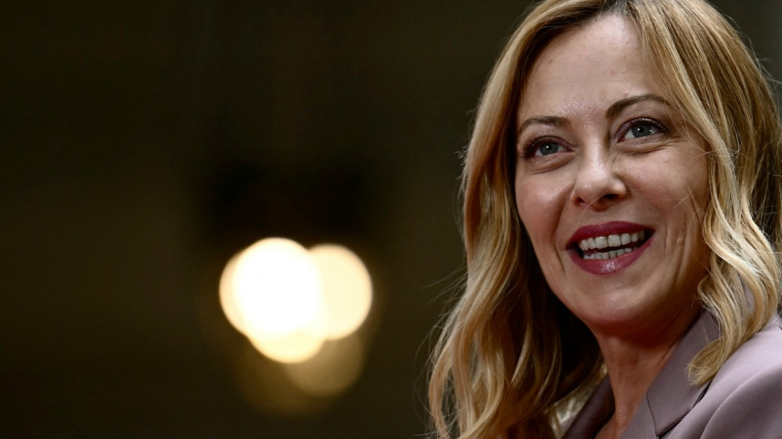 ইতালির প্রধানমন্ত্রী জর্জিয়া মেলোনি। ফাইল ছবি: এএফপি