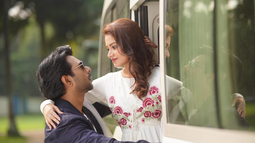 প্রিয় প্রজাপতি নাটকের দৃশ্যে অপূর্ব-ফারিণ। ছবি: সংগৃহীত