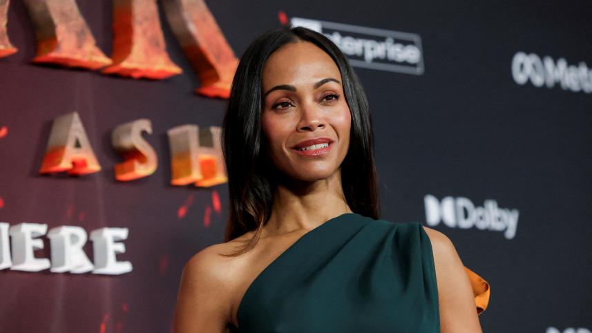 অ্যাভাটার ফায়ার অ্যান্ড আশের প্রিমিয়ার শোতে জোই সালডানিয়া। ছবি: রয়টার্স