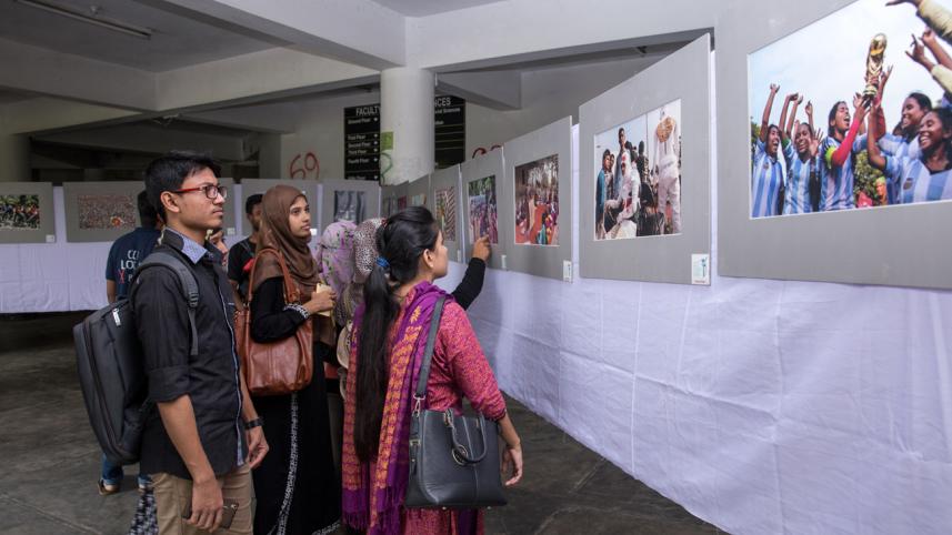 Photo exhibition at Chittagong University