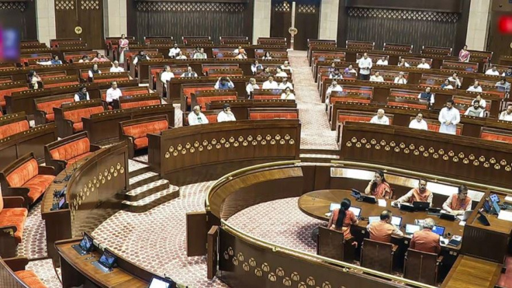 রাজ্যসভার অধিবেশন চলছে। ফাইল ছবি: স্টেটসম্যান