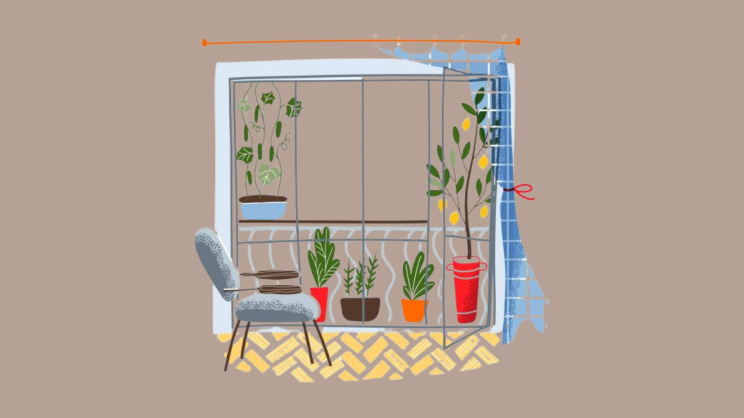 gardening at balcony