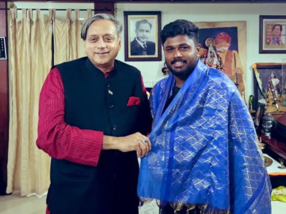 shashi tharoor and sanju samson