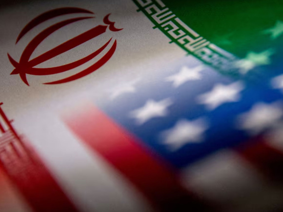iran and usa flag illustration
