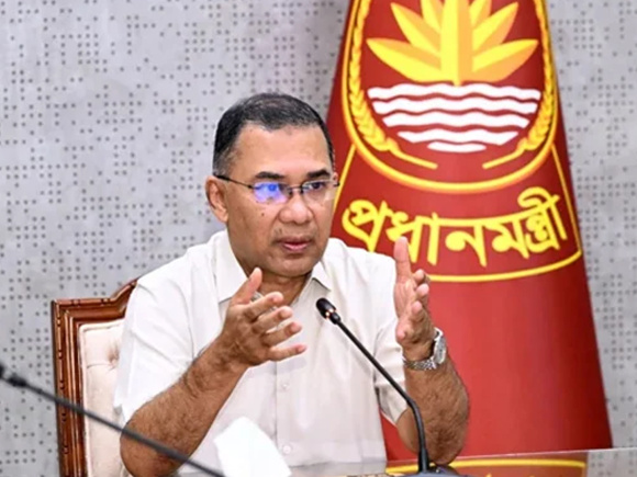 মতবিনিময় সভায় বক্তব্য দিচ্ছেন প্রধানমন্ত্রী তারেক রহমান। ছবি: প্রধানমন্ত্রীর কার্যালয়